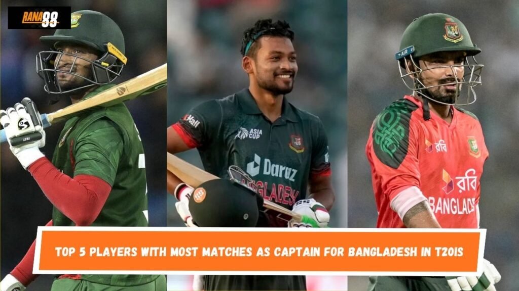 Most matches as captain for Bangladesh in T20Is