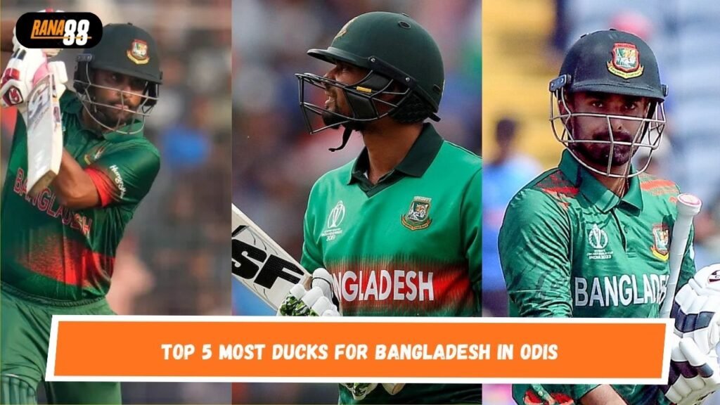 Top 5 Most ducks for Bangladesh in ODIs