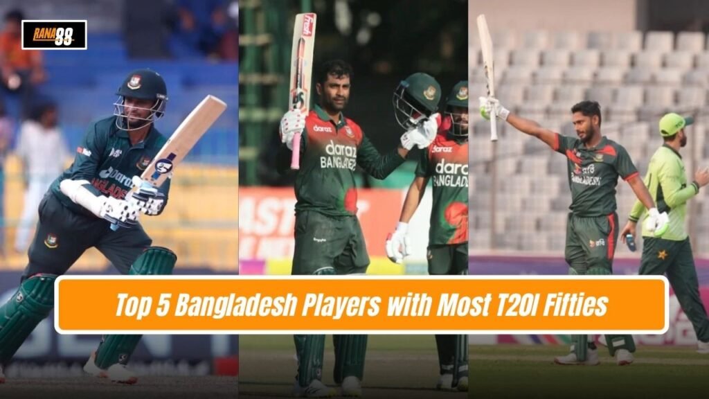 Bangladesh Players with Most T20I Fifties